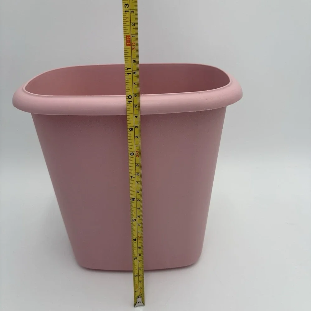 Rubbermaid Wastebasket Trash Can Bin Dusty Rose Pink Mauve 80s Bathroom Vintage